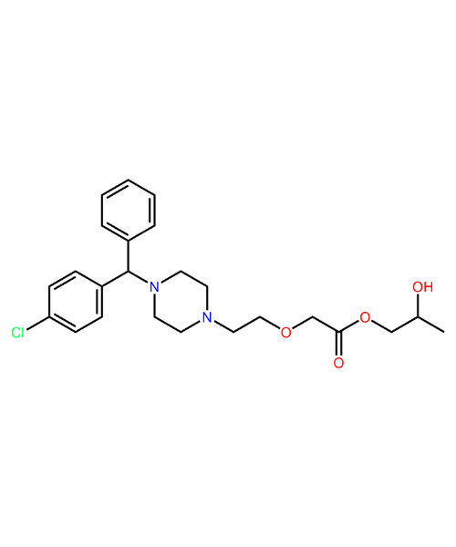 Cetrizine Impurity, Impurity of Cetrizine, Cetrizine Impurities, 2705552-48-1, Propylene Glycol Ester Of Cetrizine(Mixture of Diastereomers)