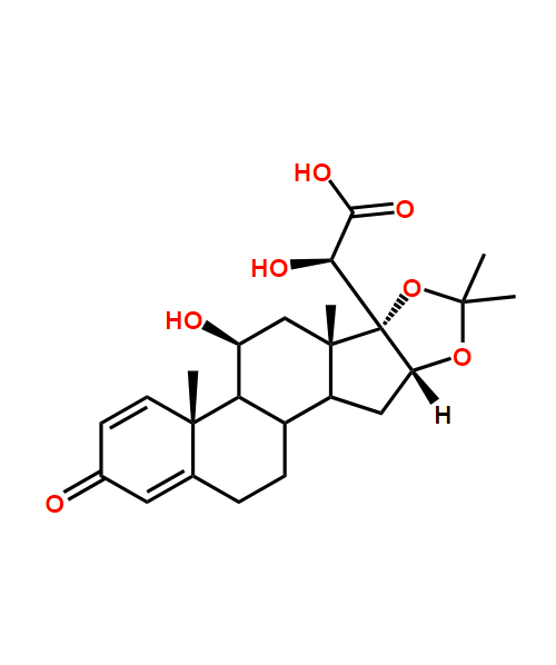 Desonide  Impurity, Impurity of Desonide , Desonide  Impurities, NA, Desonide 20-Hydroxy Analogue Impurity