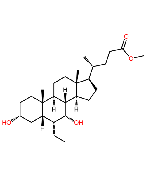 Obeticholic Acid Impurity, Impurity of Obeticholic Acid, Obeticholic Acid Impurities, 951694-73-8, Obeticholic Acid Methyl Ester