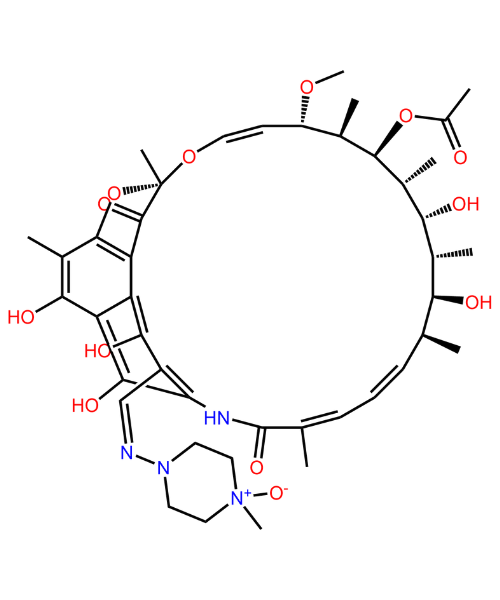 Rifampicin Impurity, Impurity of Rifampicin, Rifampicin Impurities, 125833-03-6, Rifampicin N-Oxide Impurity